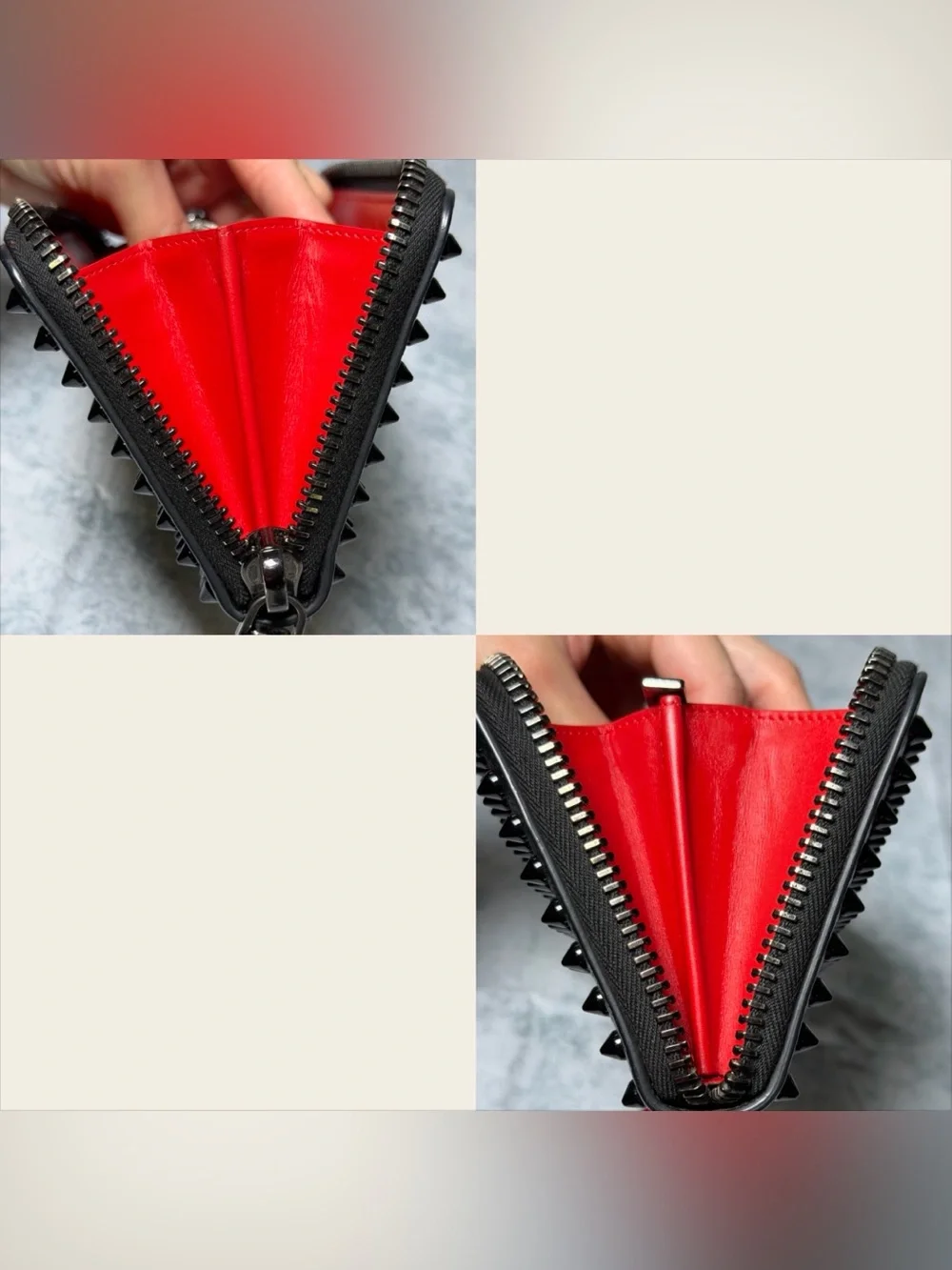 Christian Louboutin black studded Panettone Wallet